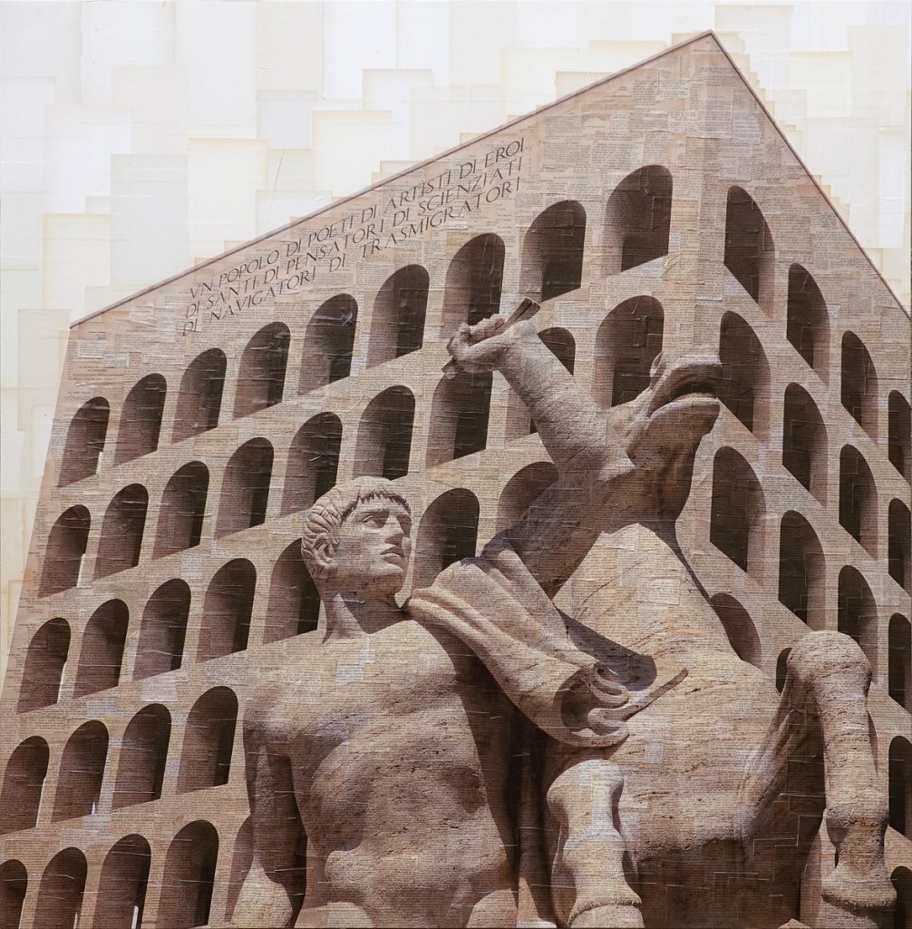 Roma, Il guardiano di geometrie, 160x160 cm, 5.400 euro